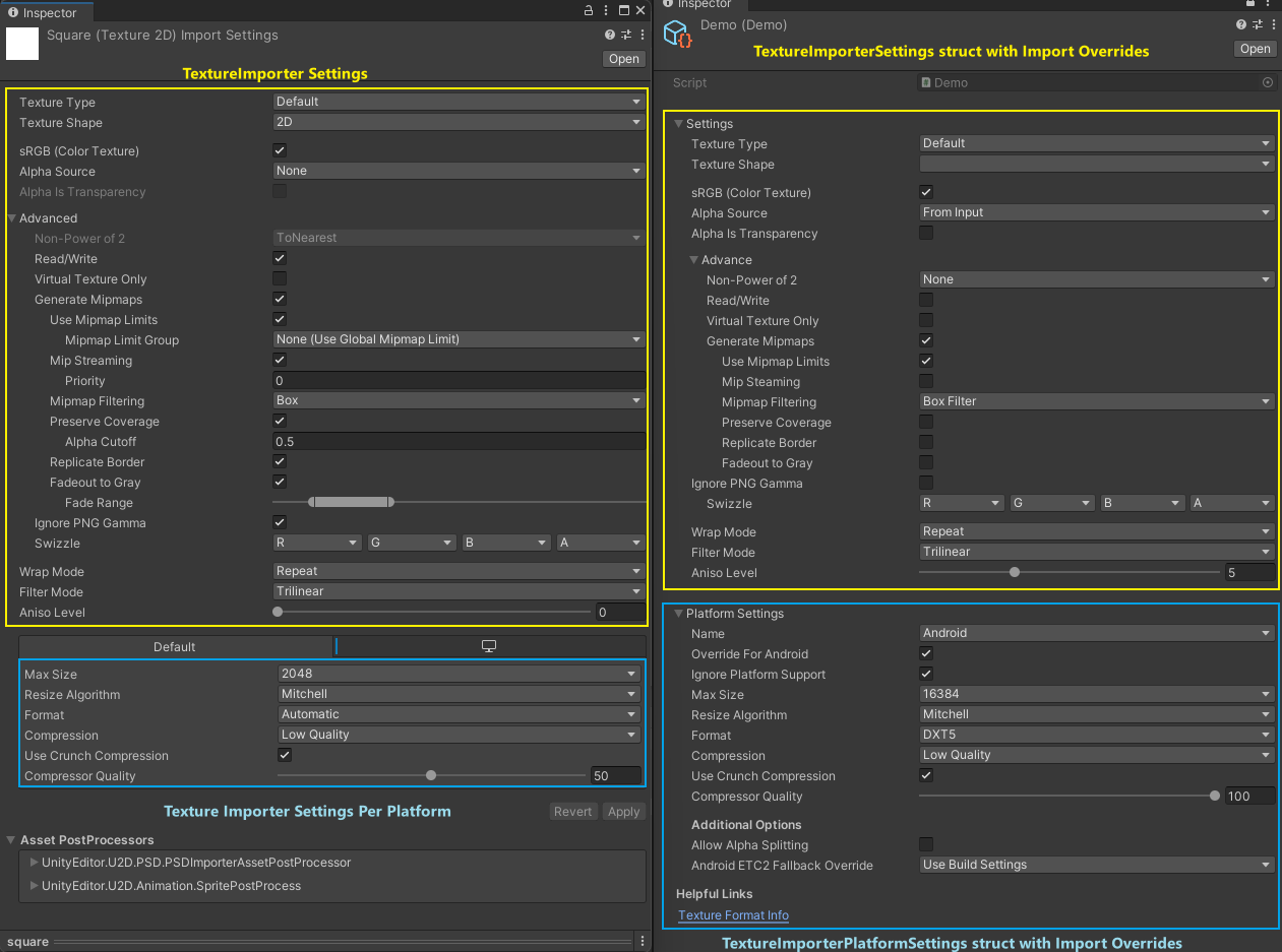 import gui side-by-side comparison